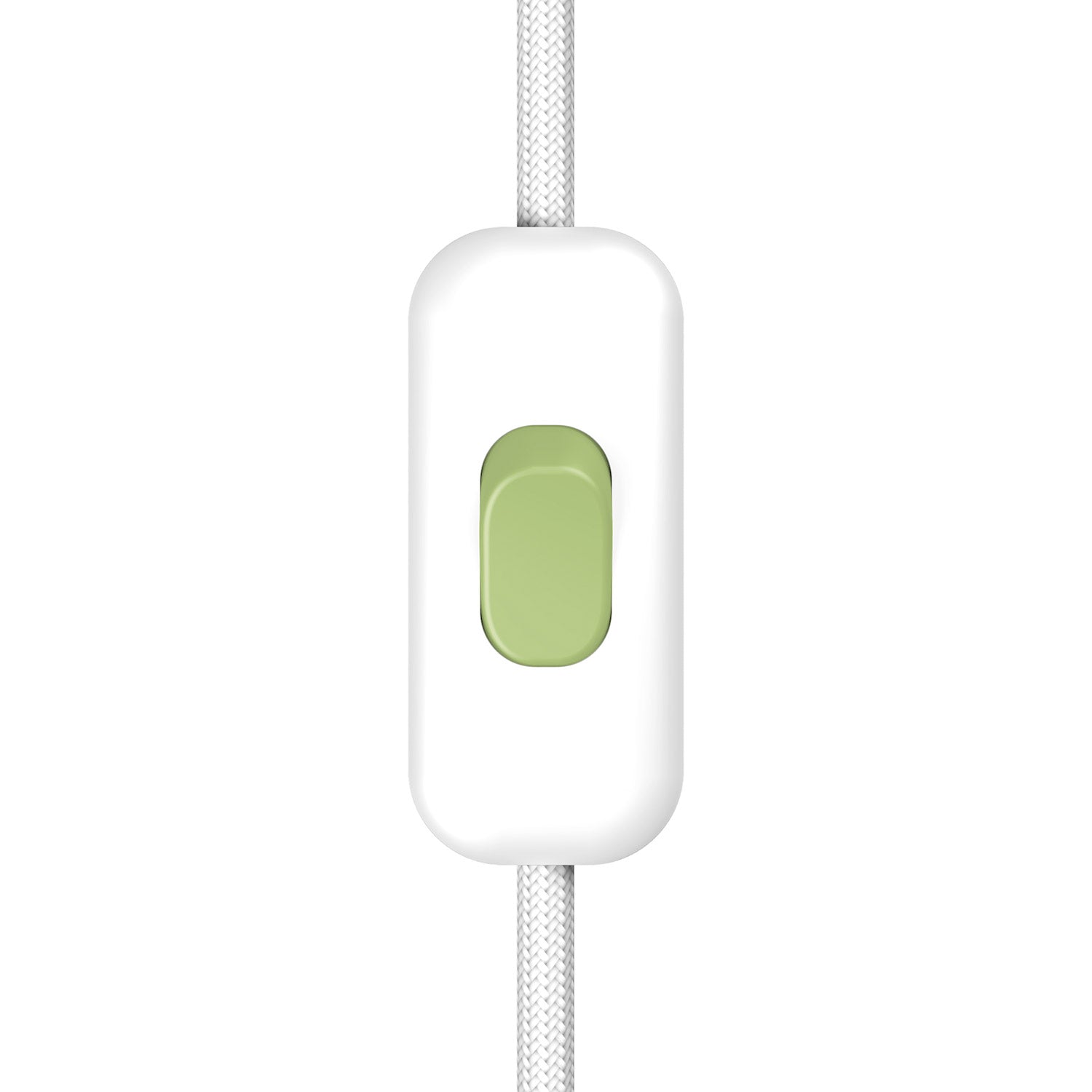 Interruttore Unipolare rompifilo Creative Switch Bianco e pulsante Verde prato