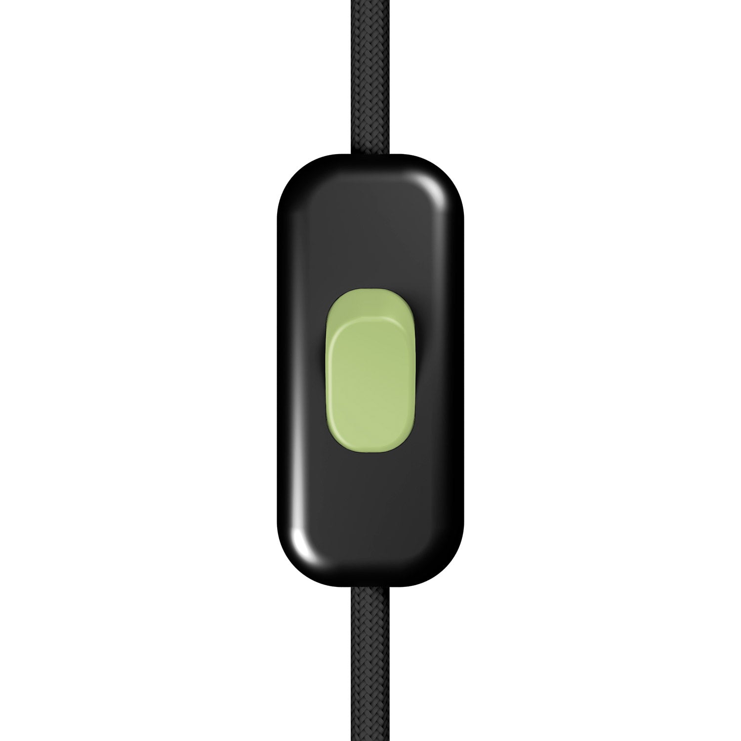 Interruttore Unipolare rompifilo Creative Switch Nero e pulsante Verde prato