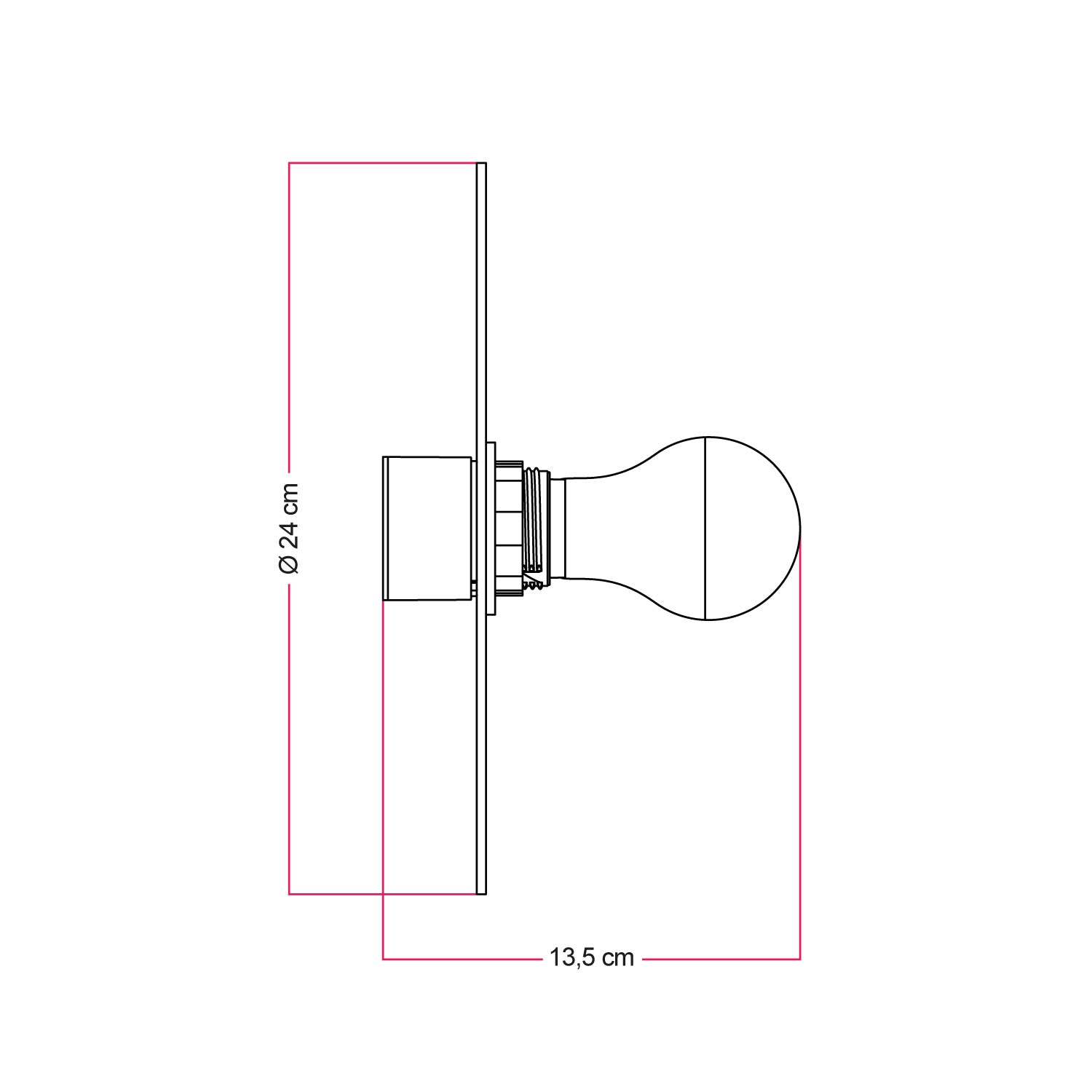 Lampada da parete o soffitto con paralume a disegni geometrici 'Kaleidoscope' Geometria 3 - Waterproof IP44