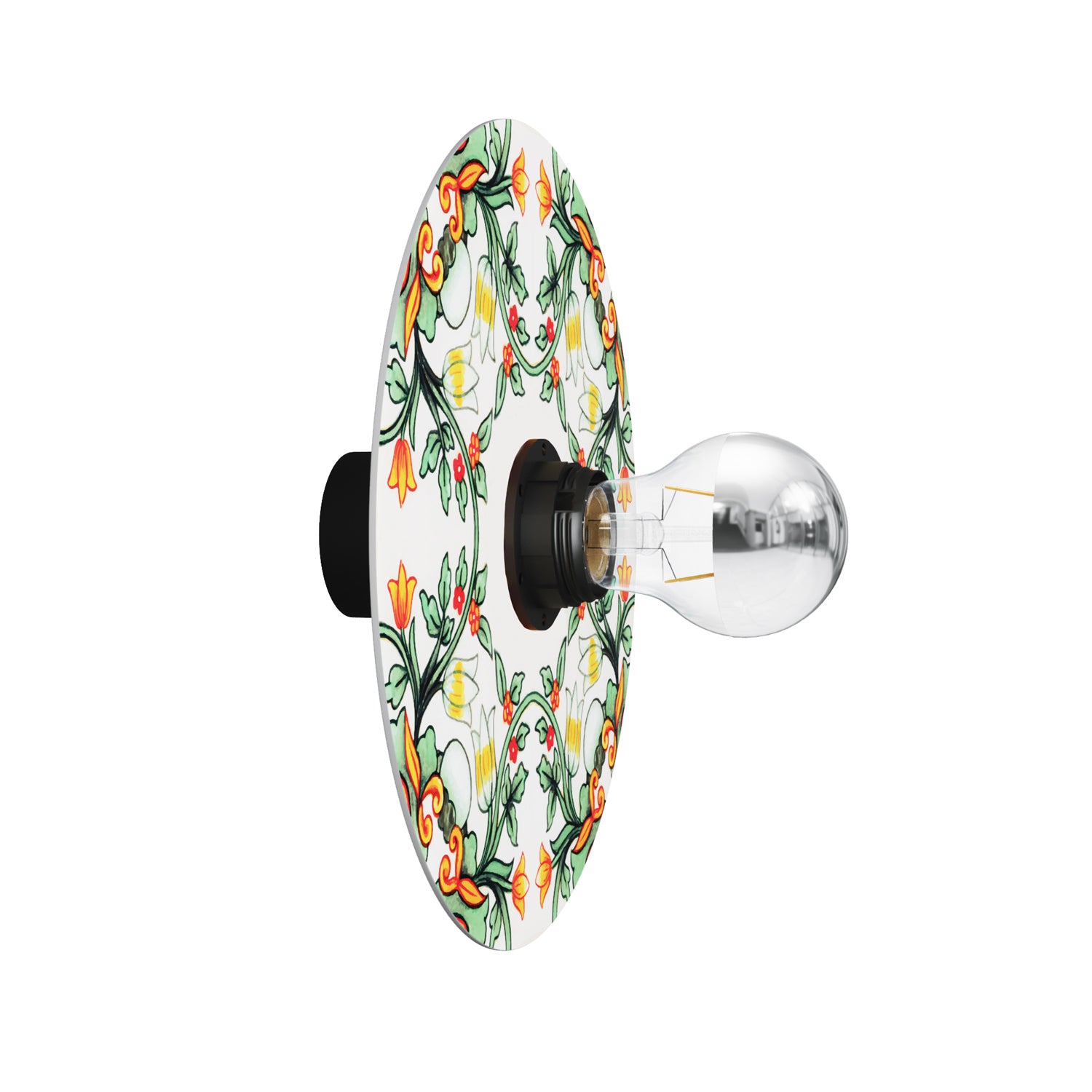 Lampada da parete o soffitto Nera con paralume a effetto maiolica - Waterproof IP44 - IO