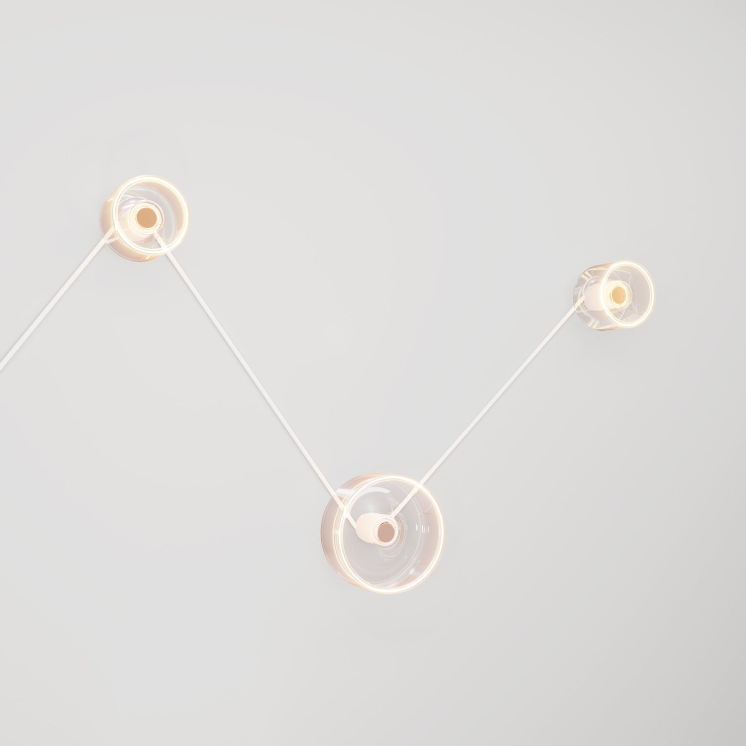 Lampada da parete Spostaluce con 3 lampadine Ghost e cavo RC01