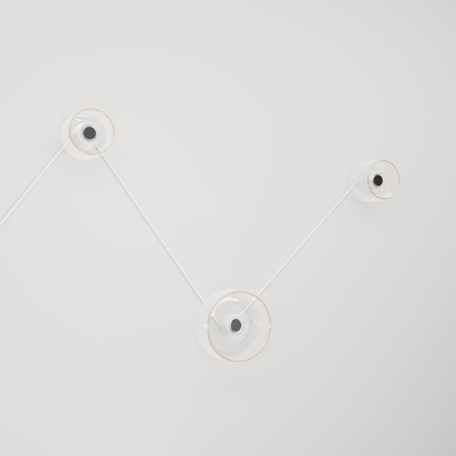 Lampada da parete Spostaluce con 3 lampadine Ghost e cavo RC01