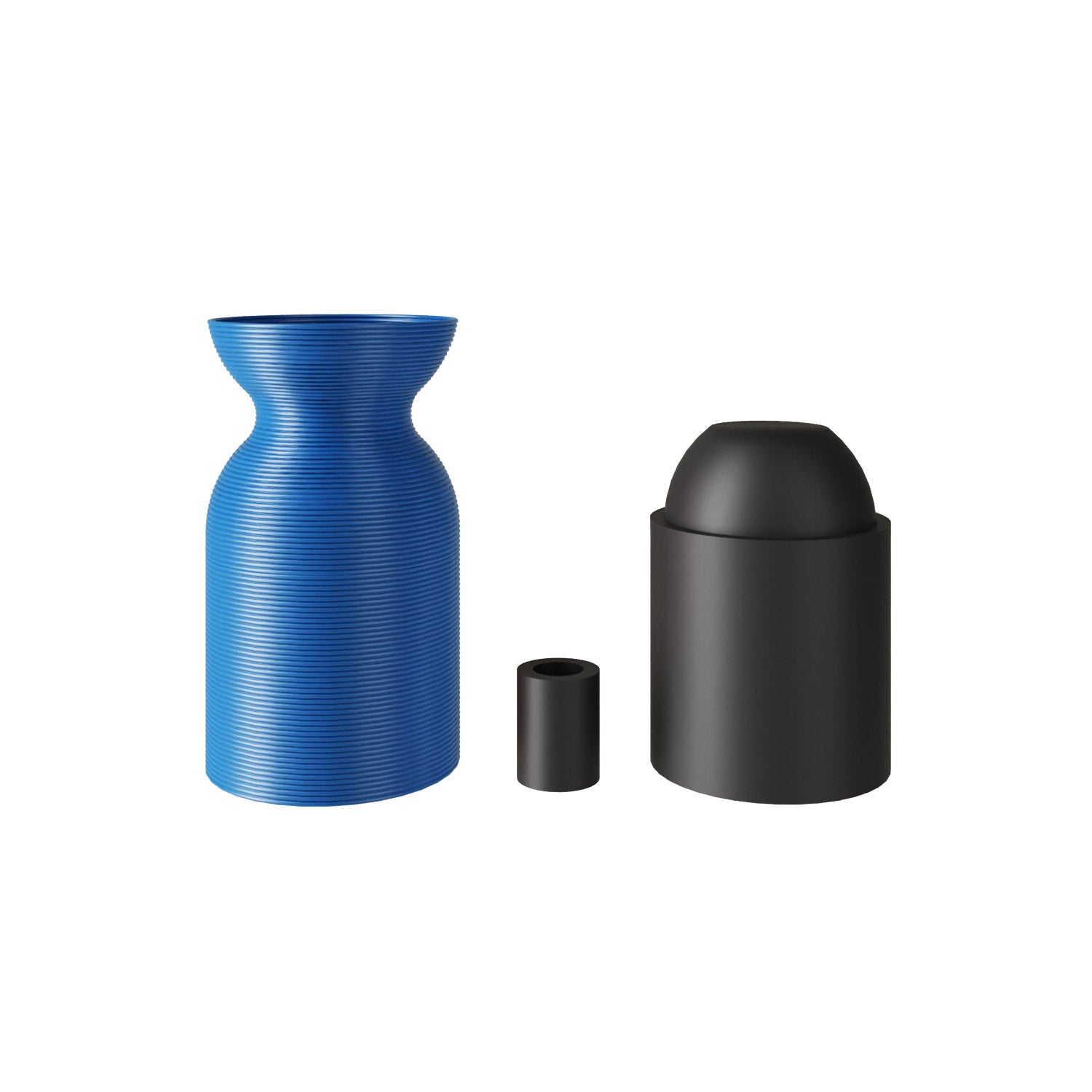 Kit portalampada E27 in plastica riciclata con stampante 3D - Blu cobalto