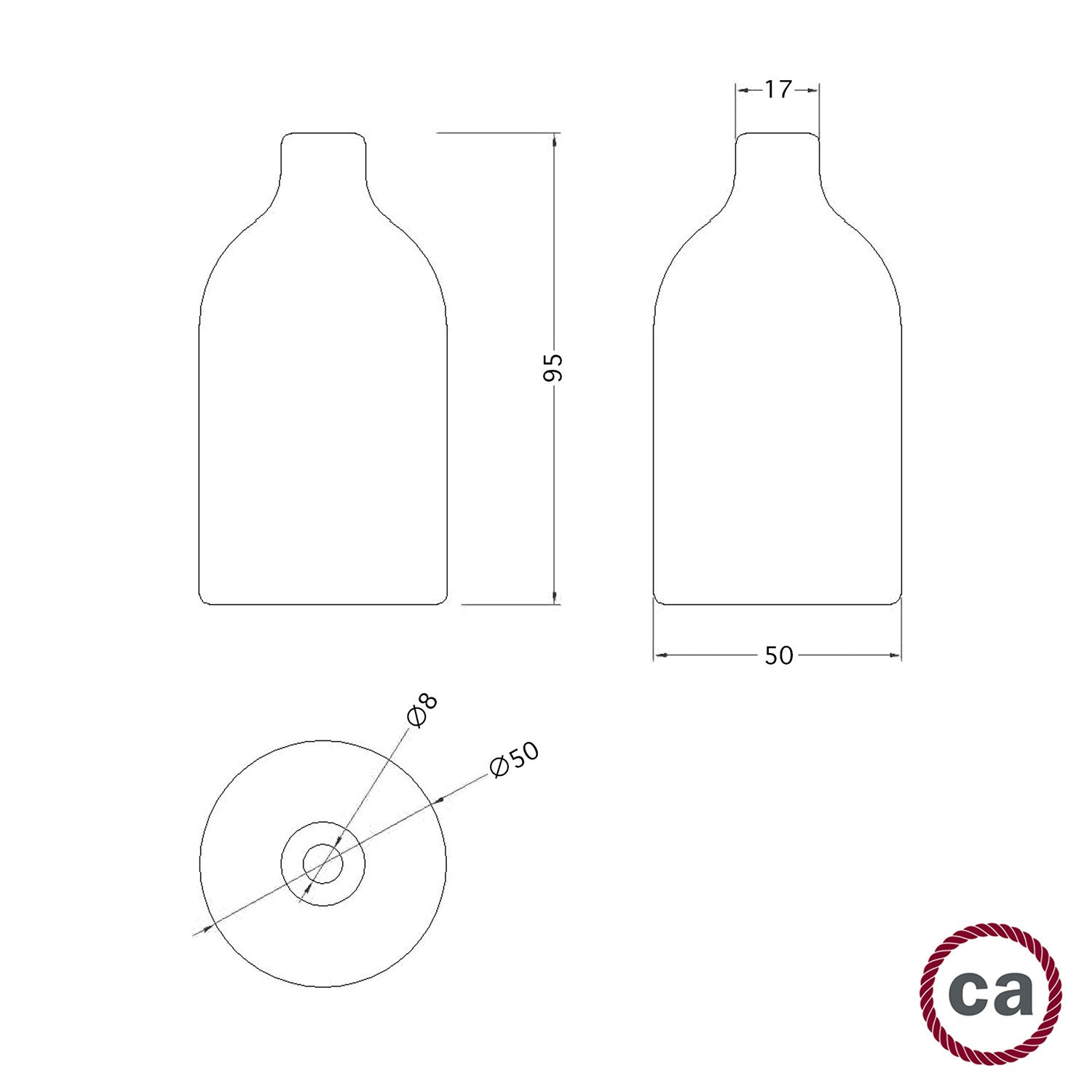 Kit portalampada E27 in legno con serracavo nascosto - Neutro