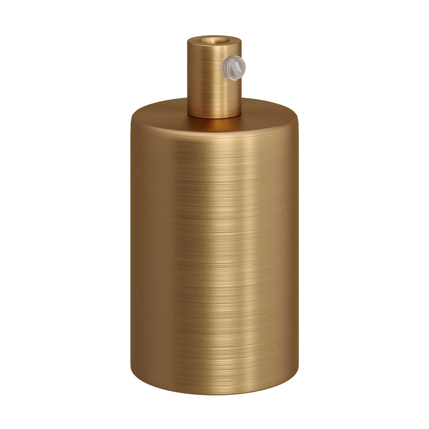 Kit portalampada E27 cilindrico in metallo - Bronzo satinato