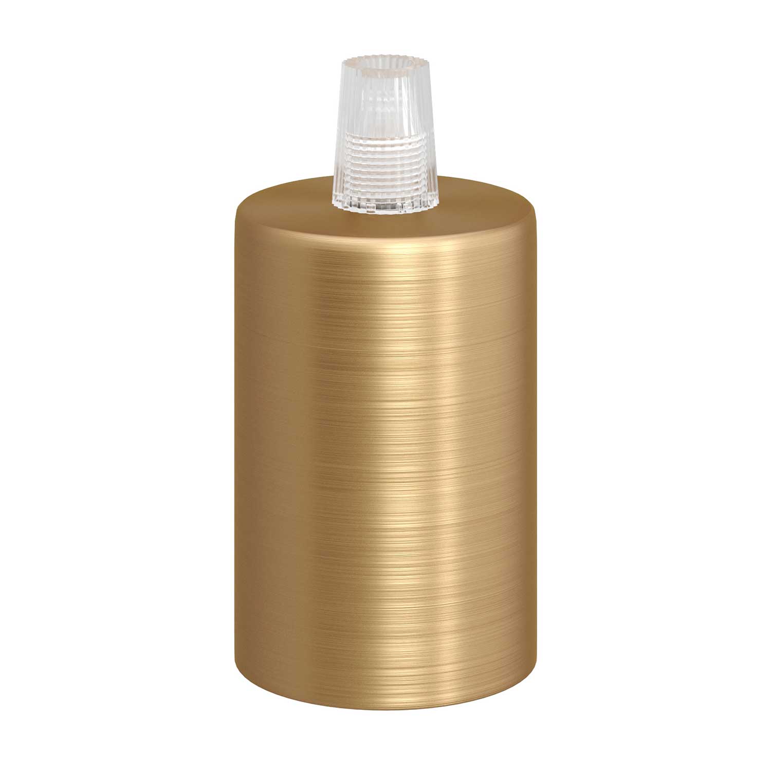 Kit portalampada E27 cilindrico in metallo - Bronzo satinato