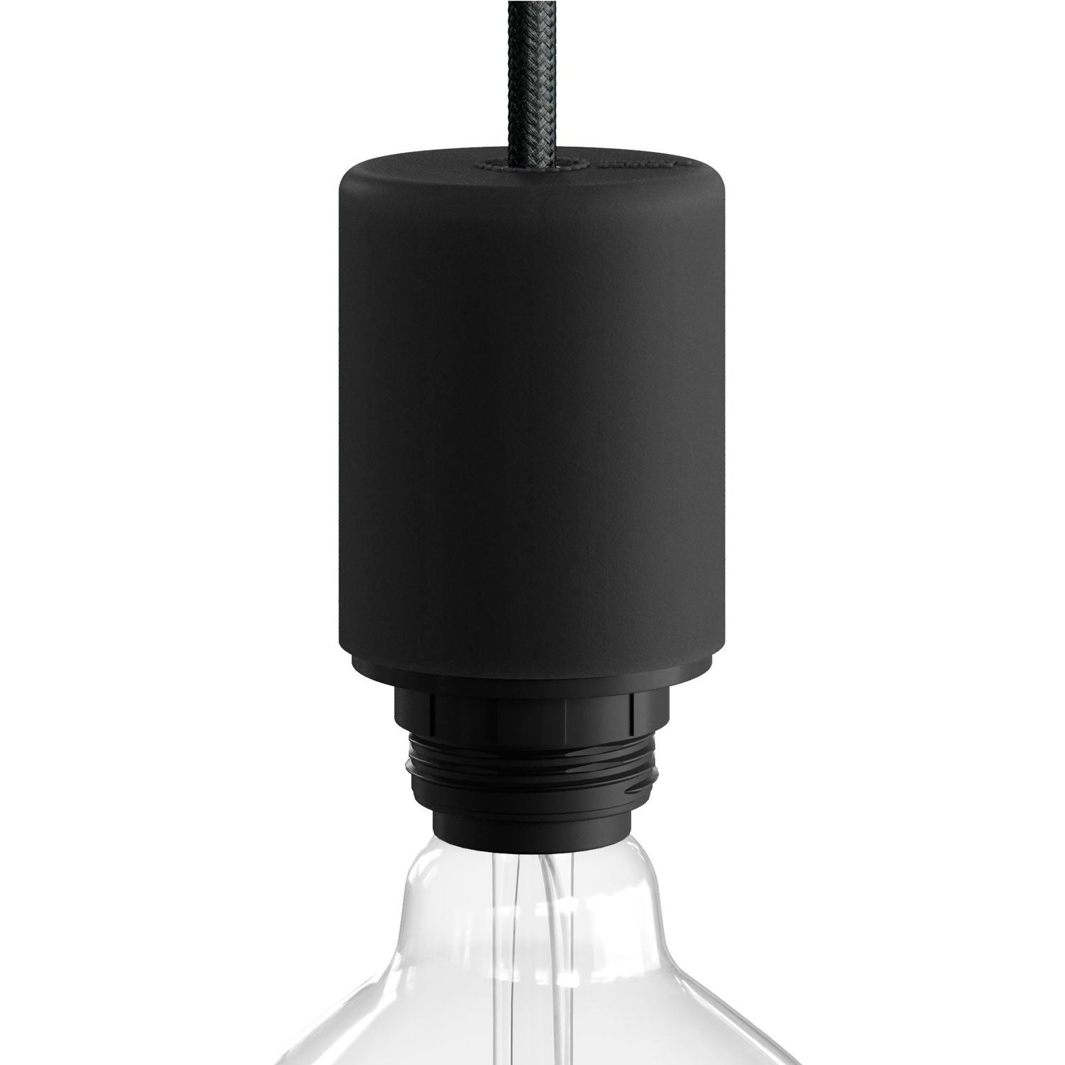 EIVA ELEGANT Kit Portalampada IP65 Outdoor in Silicone per Paralume E27 - Sistema Modulair - Nero