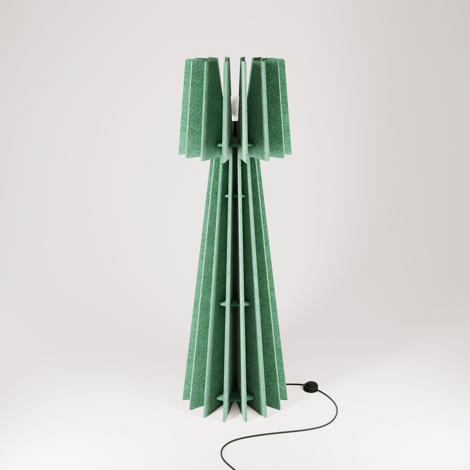 SHHINE lampada da terra in materiale fonoassorbente - Verde melange
