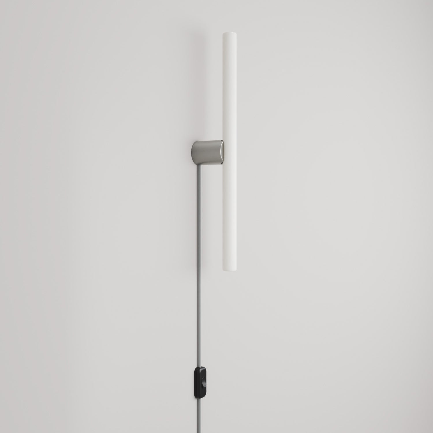 Lampada con spina con finitura metallica e lampadina LED lineare S14d - Titanio satinato