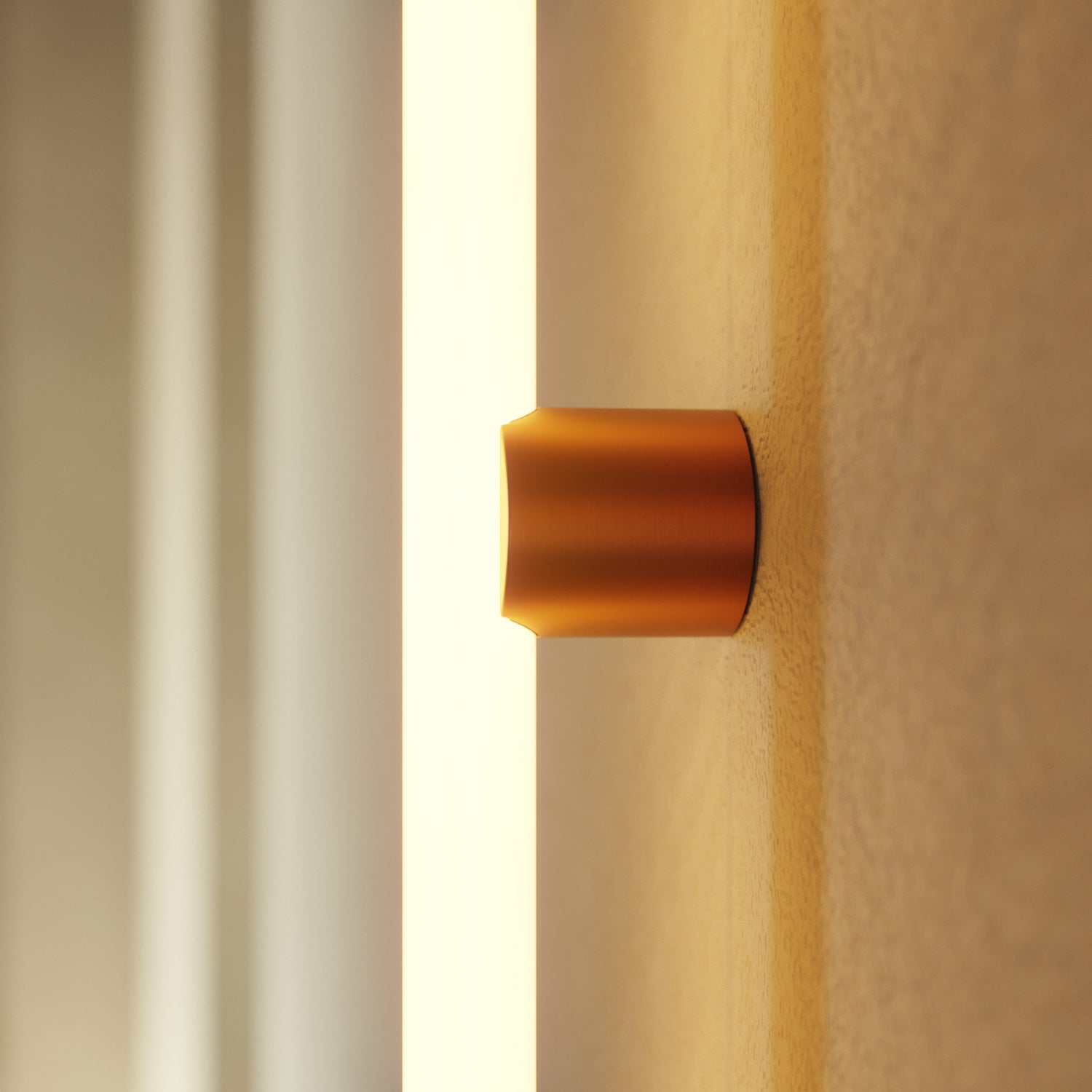 Portalampada S14d in metallo da parete o soffitto - Rame satinato