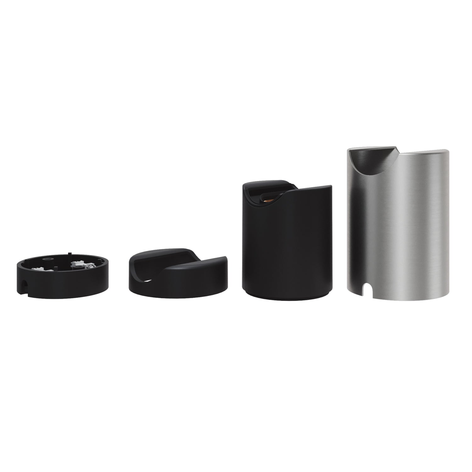 Portalampada S14d Spostaluce in metallo da parete o soffitto - Titanio satinato