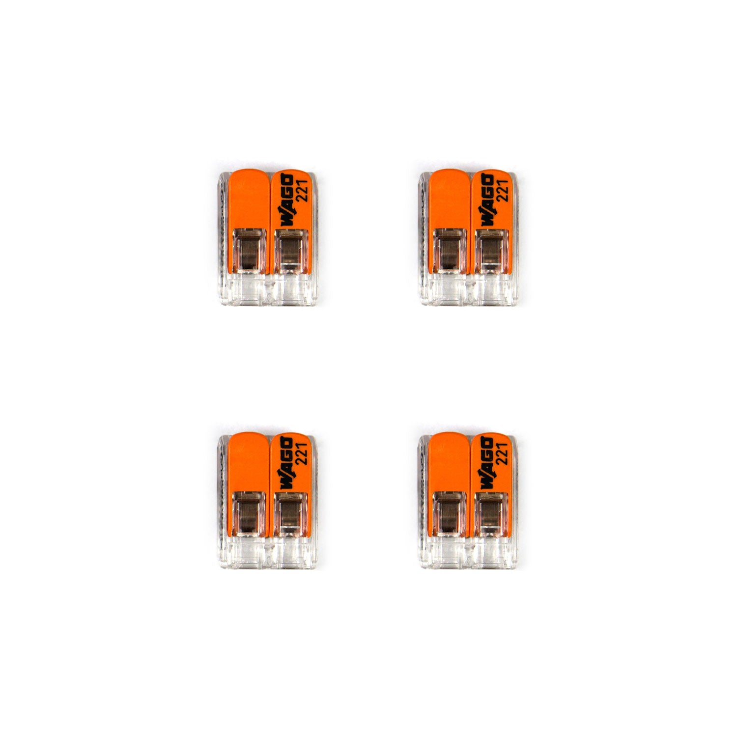Kit di collegamento WAGO compatibile con cavo 2x per mini rosone ad 1 foro con interruttore