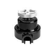 Kit interruttore/deviatore con manopola e base per Creative-Tubes in porcellana nera