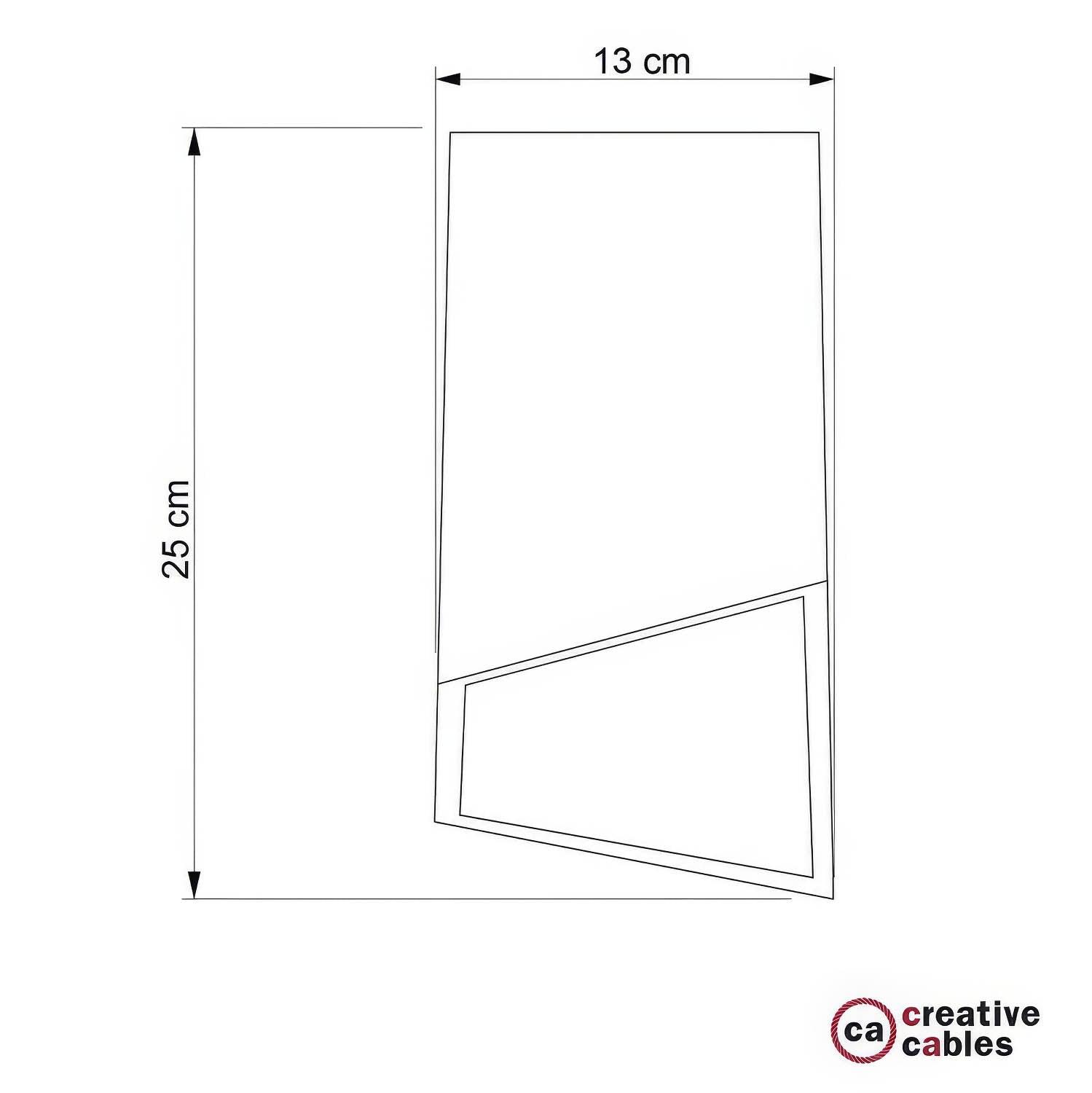 Paralume in cemento Prisma per lampada a sospensione, completo di serracavo e portalampada E27 - Cemento chiaro
