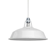 Paralume Harbour in metallo smaltato con attacco E27, diametro 38 cm - Bianco