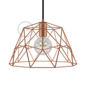 Gabbia XL paralume Dome in metallo con portalampada E27 - Rame