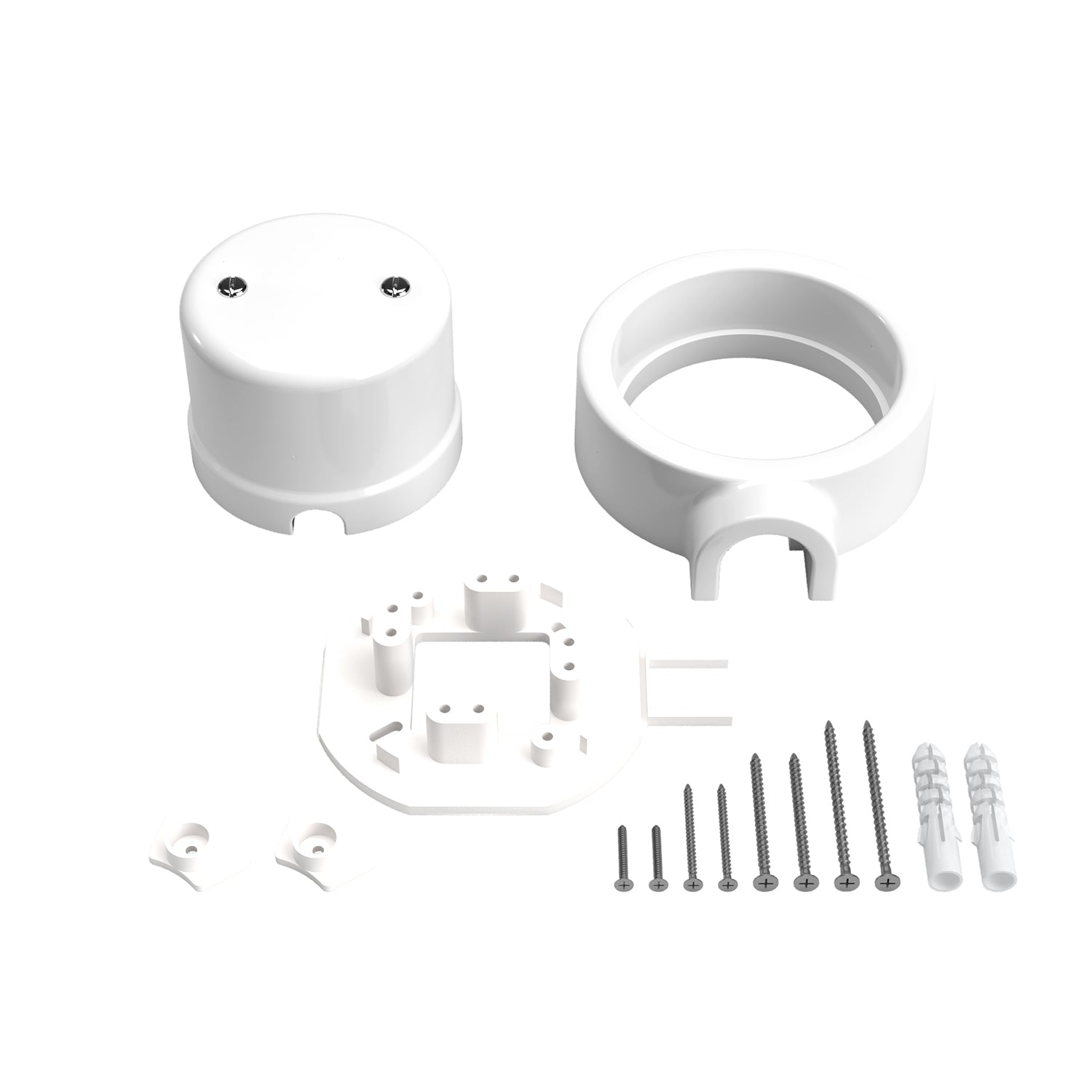 Kit scatola di derivazione e base per Creative-Tubes in porcellana - Bianco