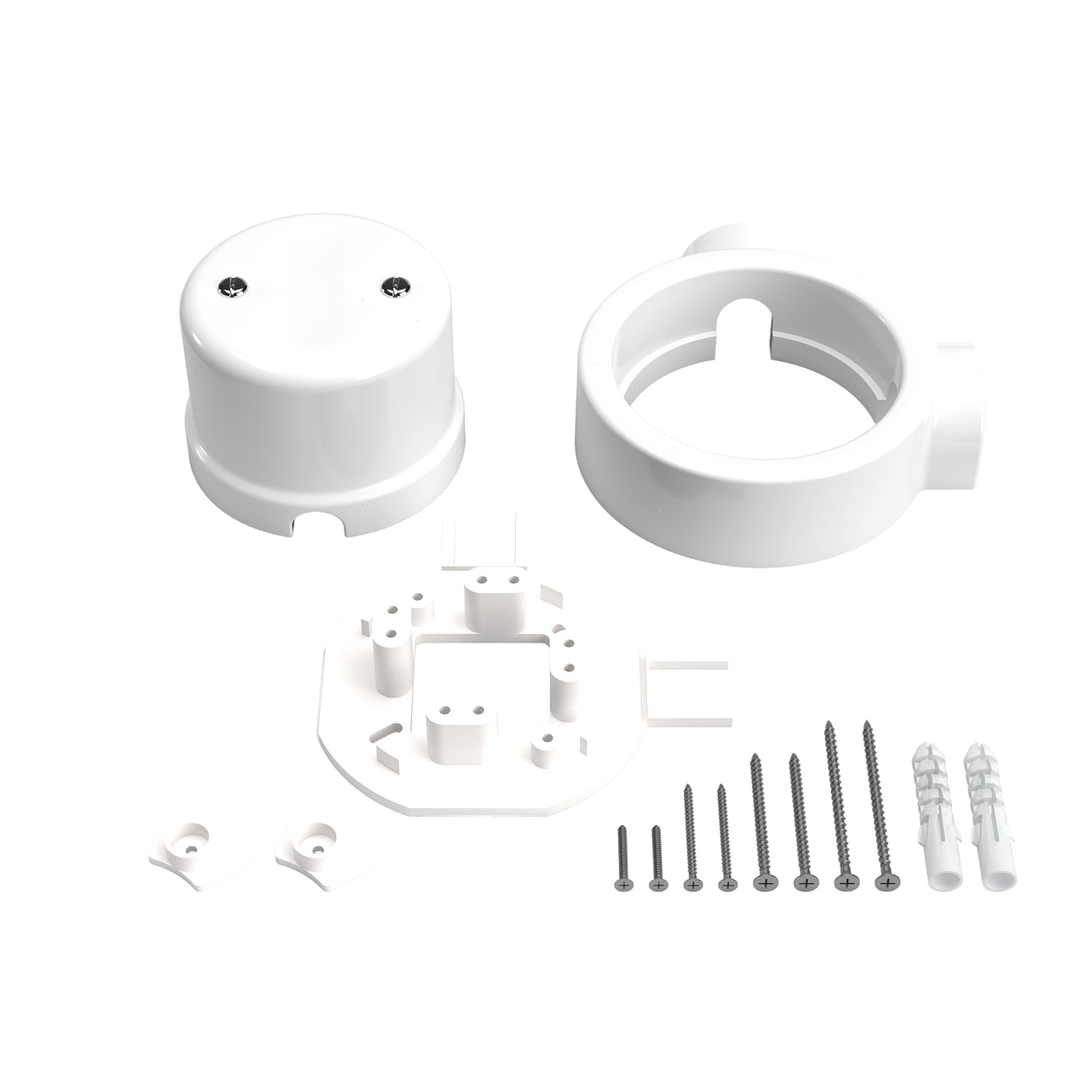 Kit scatola di derivazione e base per Creative-Tubes in porcellana - Bianco