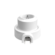 Kit presa Schuko da parete e base per Creative-Tubes in porcellana  - Bianco