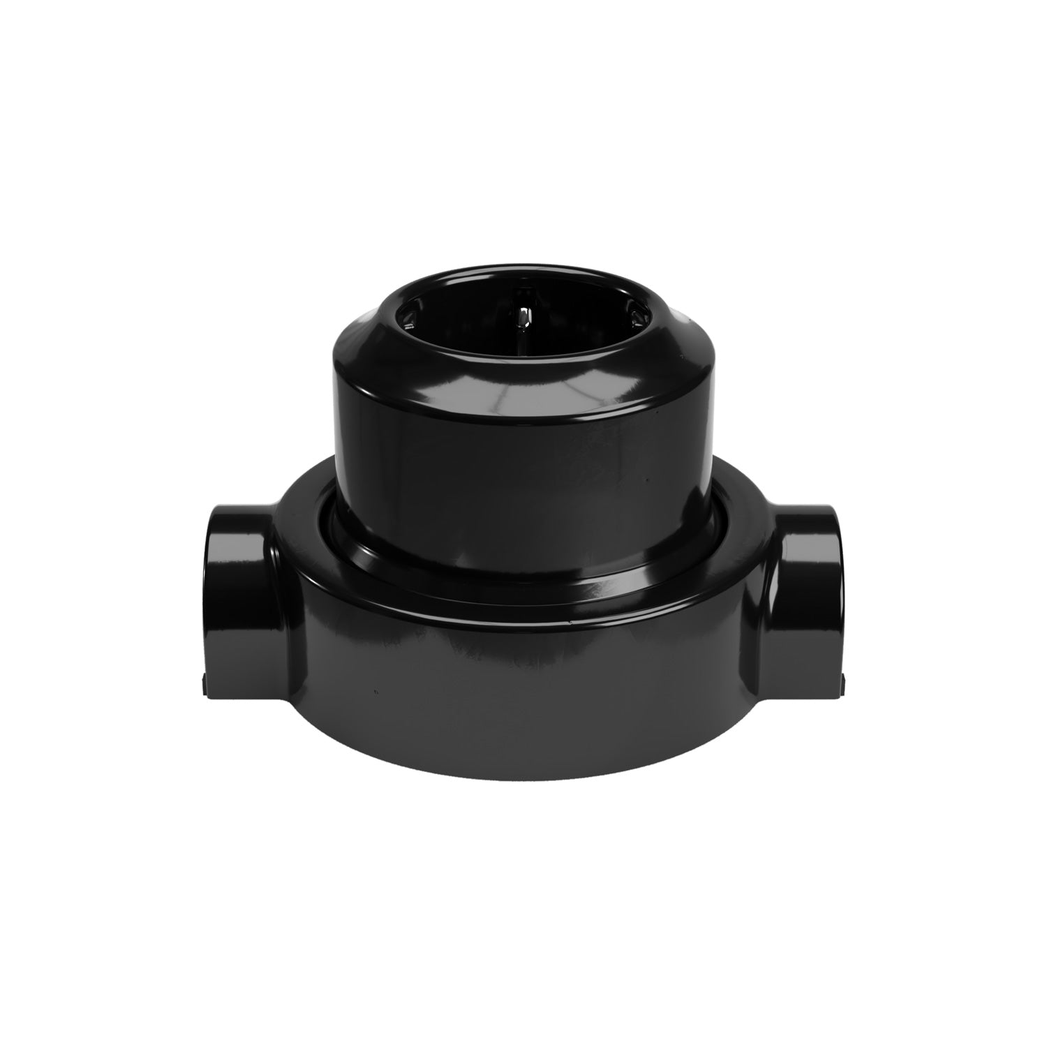 Kit presa Schuko da parete e base per Creative-Tubes in porcellana  - Nero