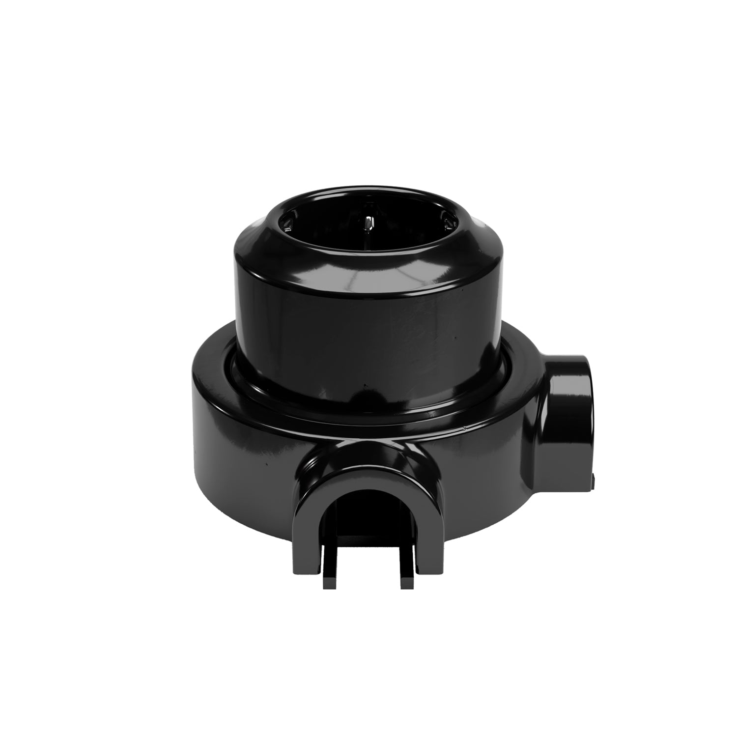 Kit presa Schuko da parete e base per Creative-Tubes in porcellana  - Nero