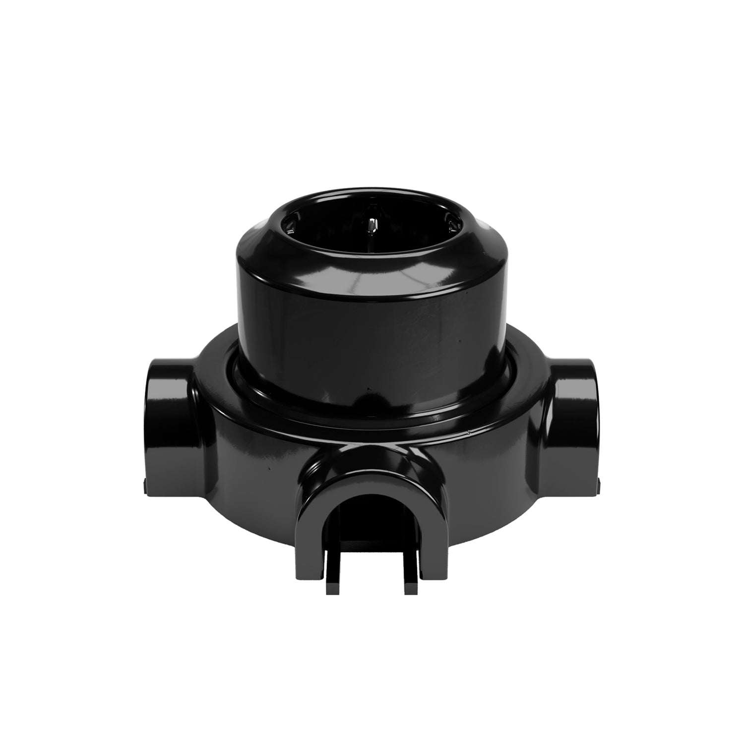 Kit presa Schuko da parete e base per Creative-Tubes in porcellana  - Nero