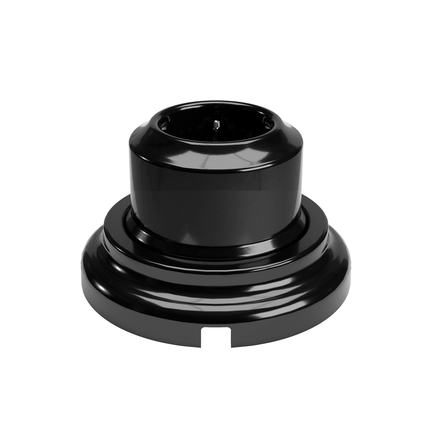 Kit presa Schuko da parete e base in porcellana  - Nero