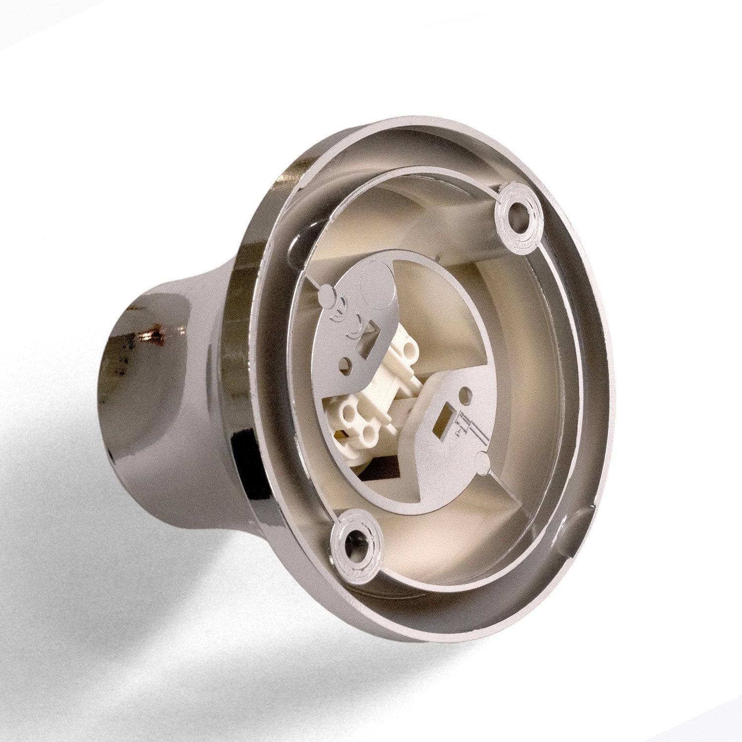 Portalampada metallizzato E27 a parete o soffitto - Cromo