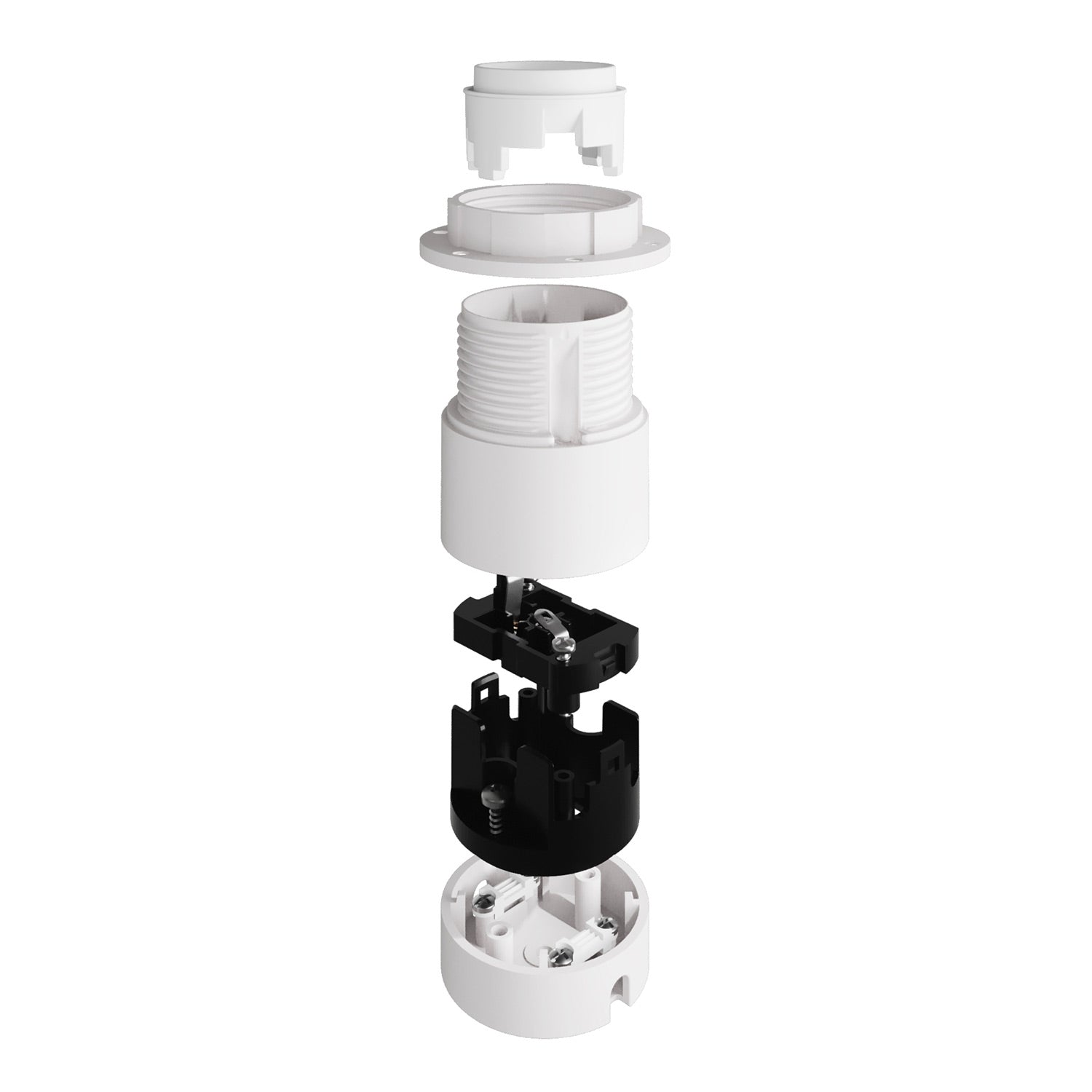 Kit Spostaluce con portalampada E27 per paralume - Bianco