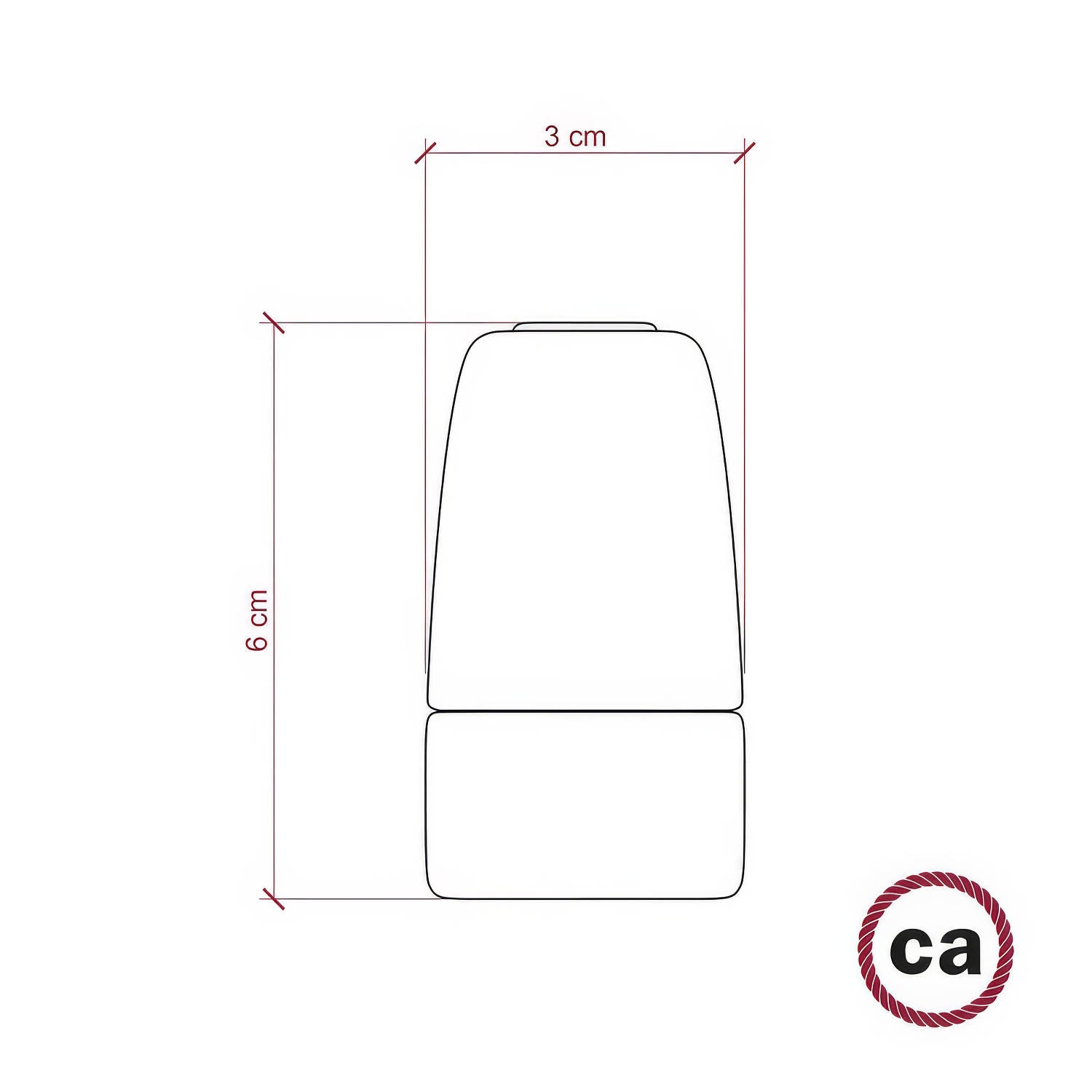 Kit portalampada E14 in porcellana - Verde