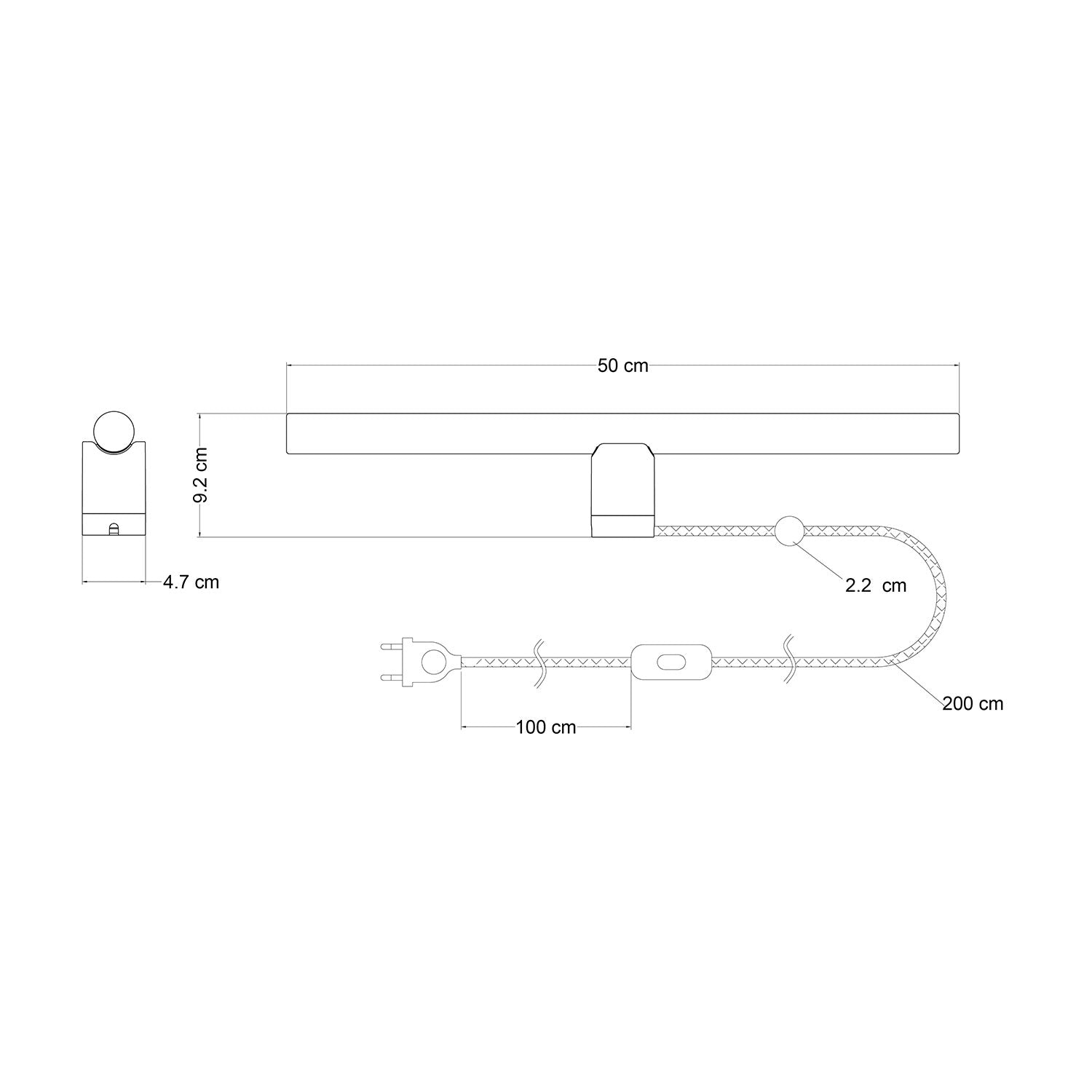 Lampada Spostaluce esse14 con attacco S14d - Bianco