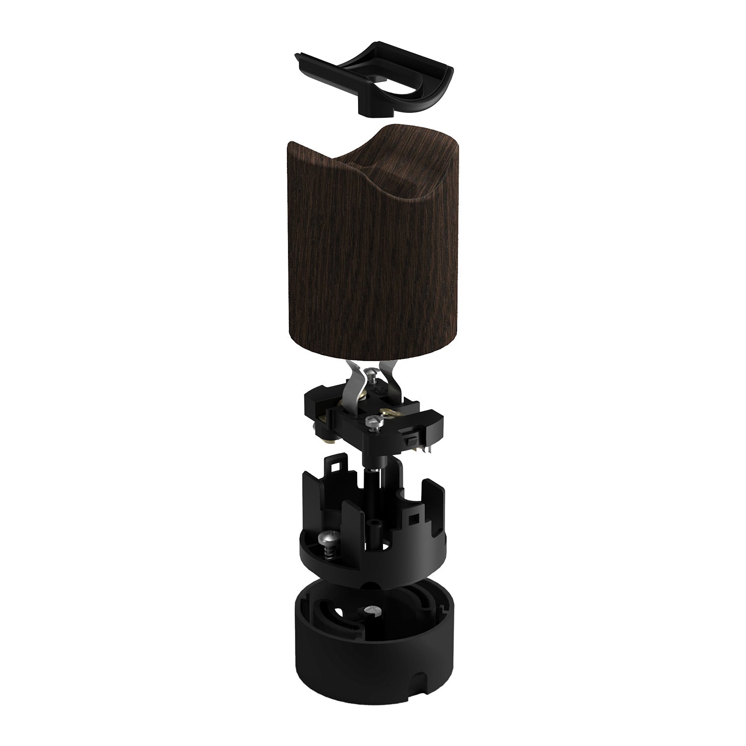 Kit Spostaluce esse14 con portalampada S14d - Effetto Wengé