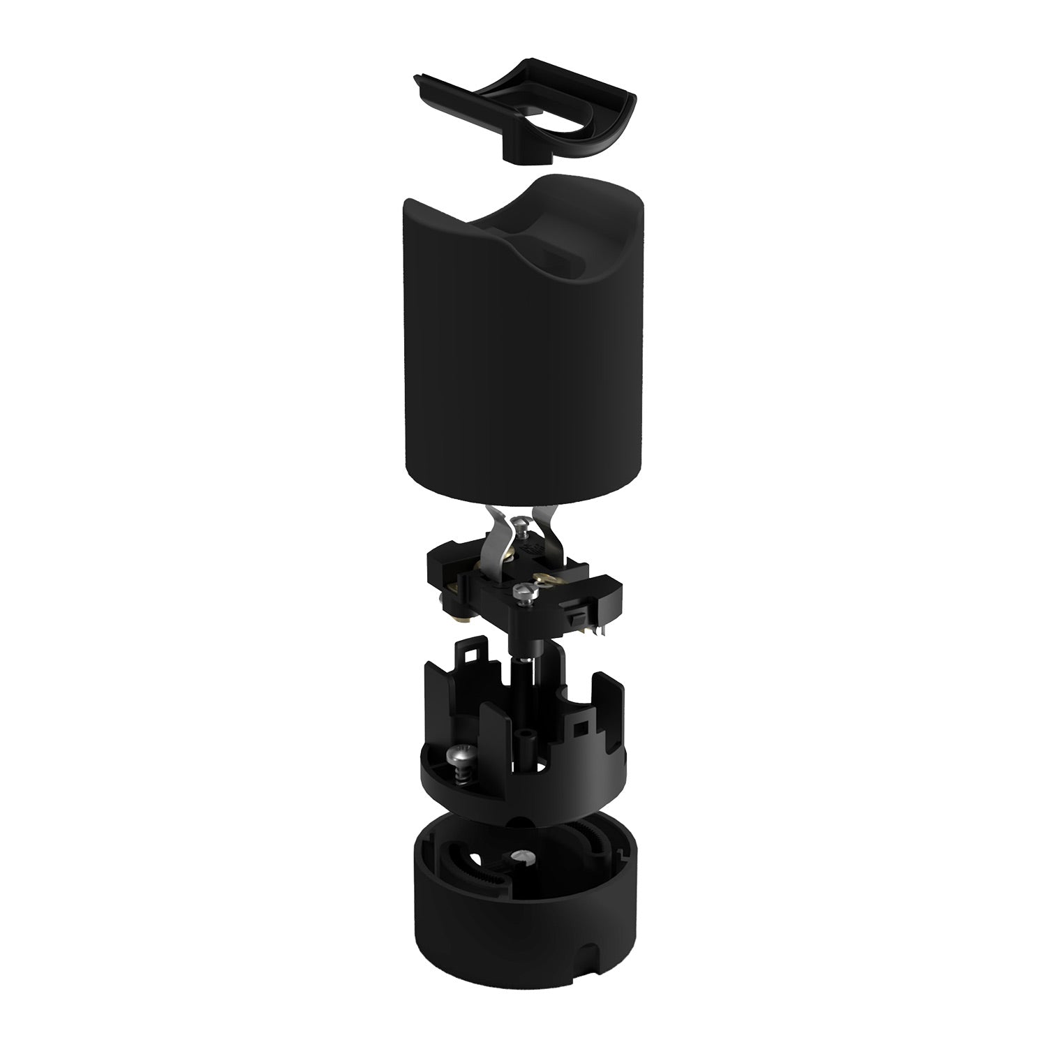 Kit Spostaluce esse14 con portalampada S14d - Nero