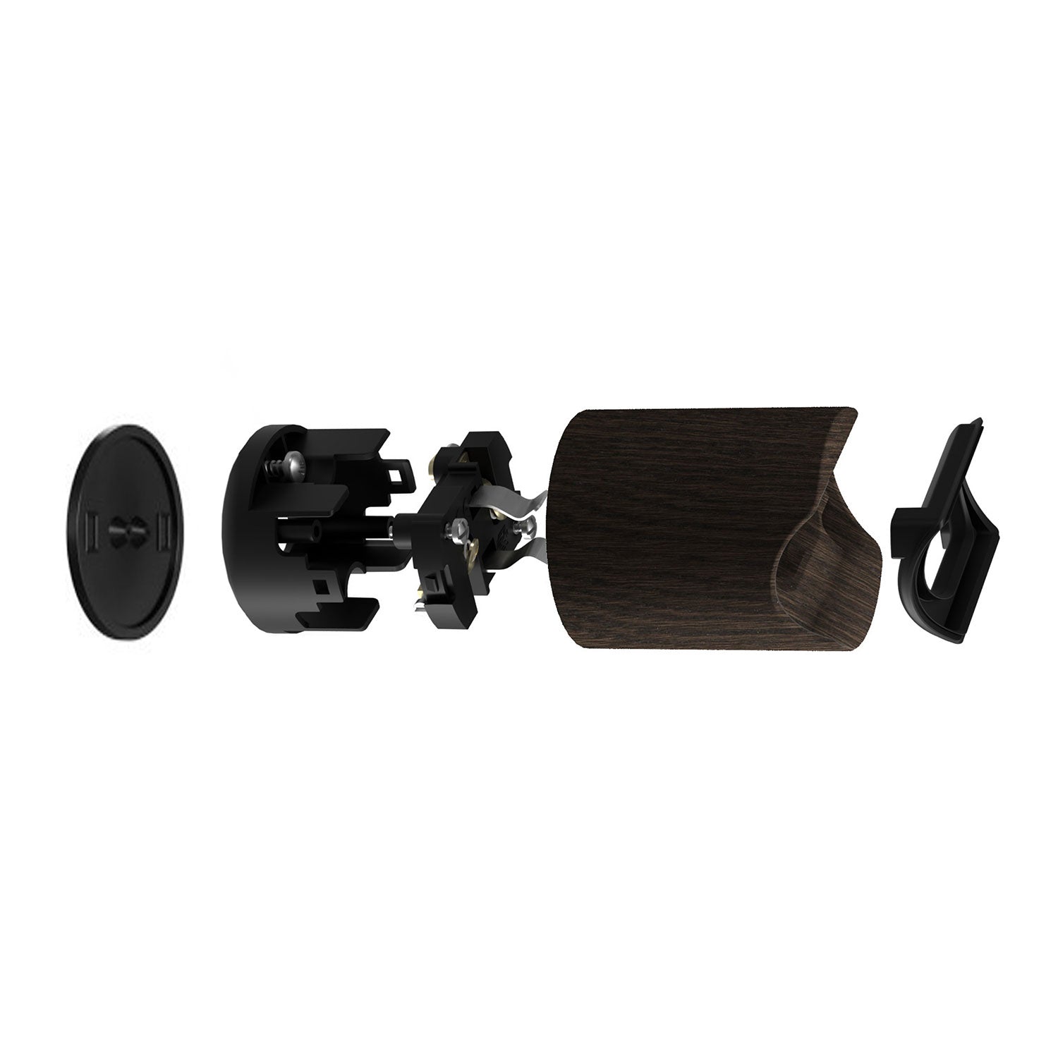 Portalampada esse14 da parete o soffitto con attacco S14d - Waterproof  IP44 - Effetto Wengé