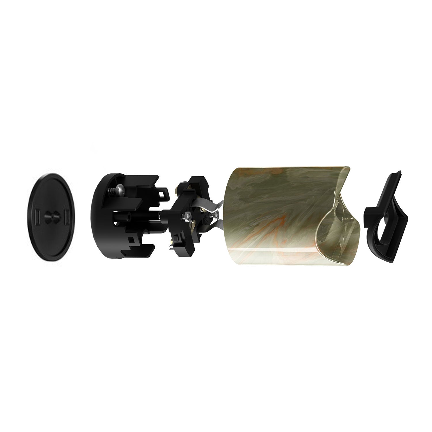 Portalampada esse14 da parete o soffitto con attacco S14d - Waterproof  IP44 - Effetto Green marble