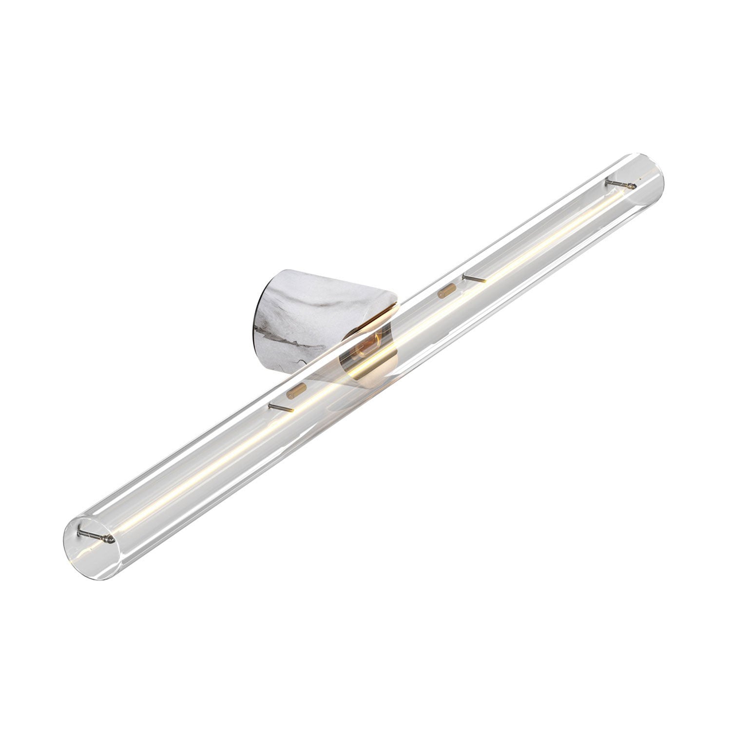 Lampada esse14 da parete o soffitto per lampadina LED S14d - Waterproof IP44 - Effetto White marble