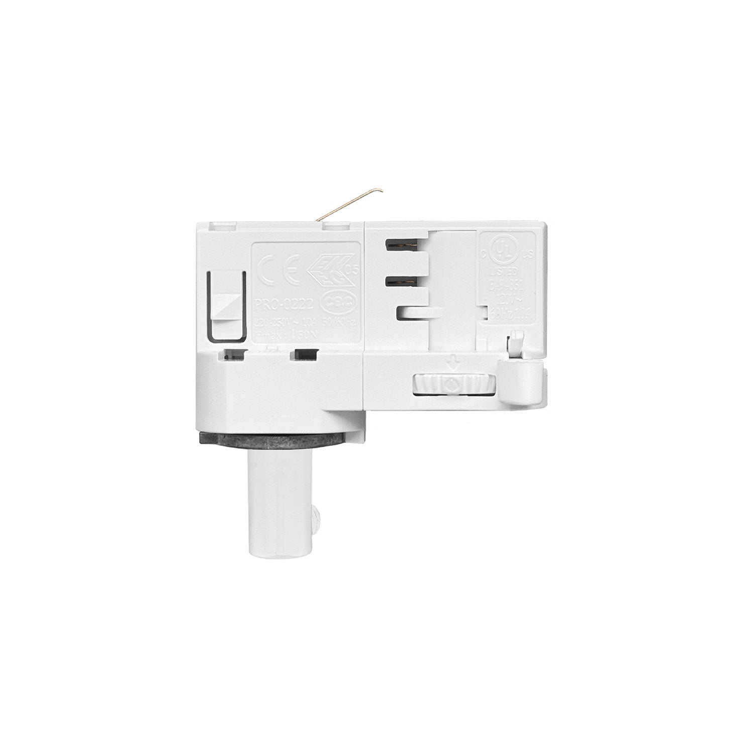 Lampada a sospensione con paralume Duedì Base per binari - Bianco