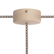 Kit Mini rosone cilindrico in legno a 1 foro centrale e 2 laterali - Neutro