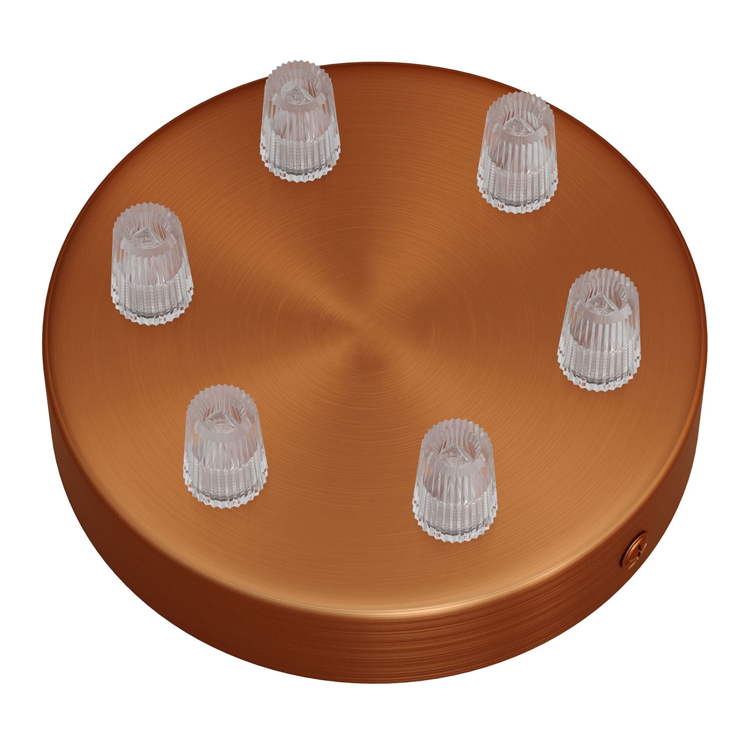 Kit rosone cilindrico in metallo a 6 fori - Rame satinato