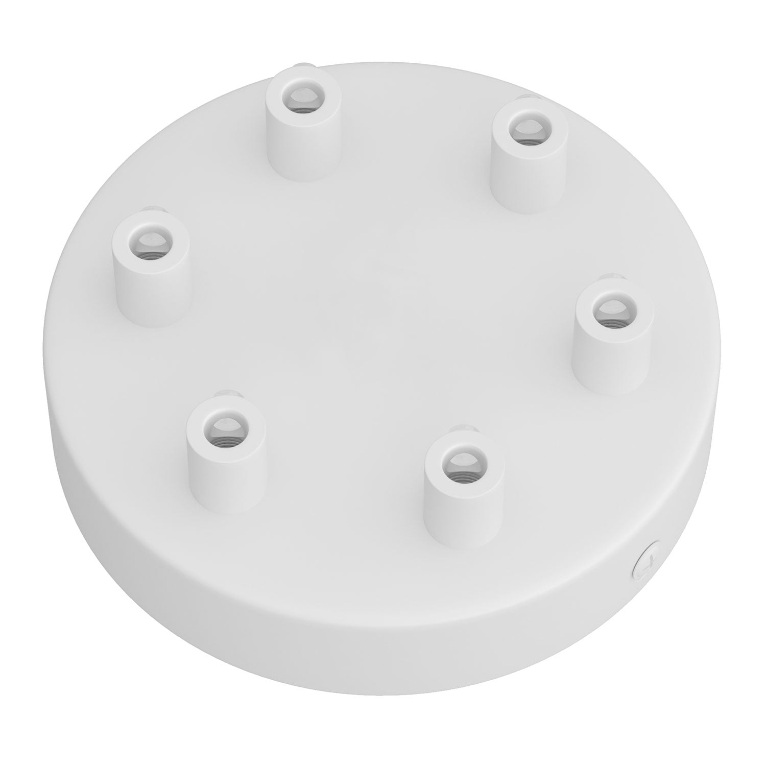 Kit rosone cilindrico in metallo a 6 fori - Bianco opaco