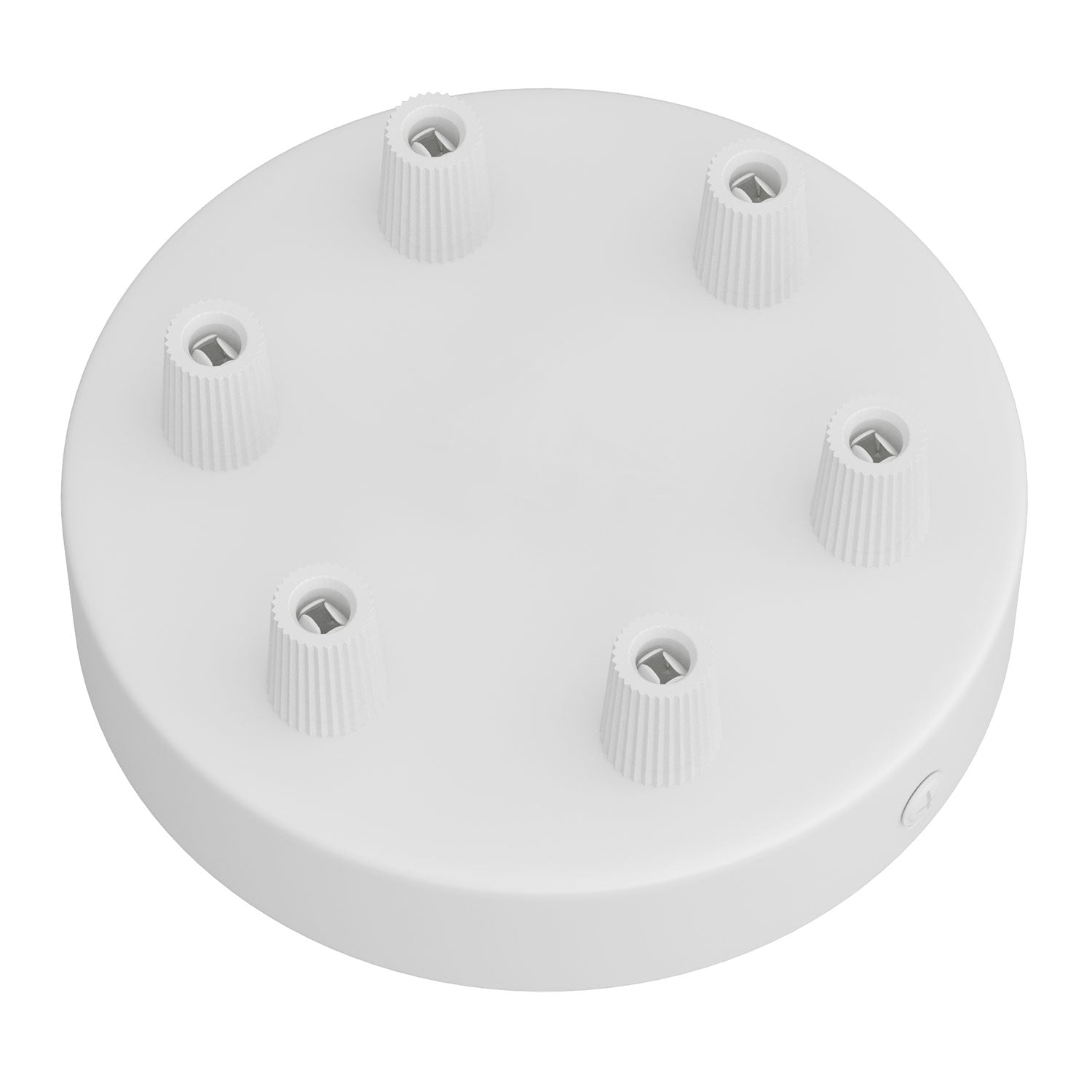 Kit rosone cilindrico in metallo a 6 fori - Bianco opaco