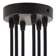 Kit rosone cilindrico in metallo a 6 fori - Nero