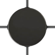 Kit rosone cilindrico in metallo a 4 fori laterali (scatola di derivazione) - Nero perla