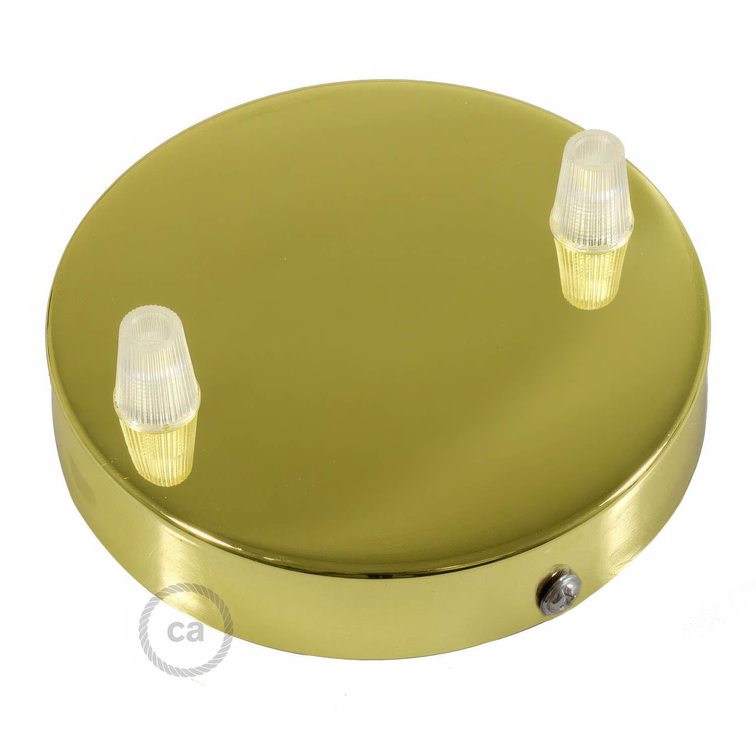 Kit rosone cilindrico in metallo a 2 fori - Ottone