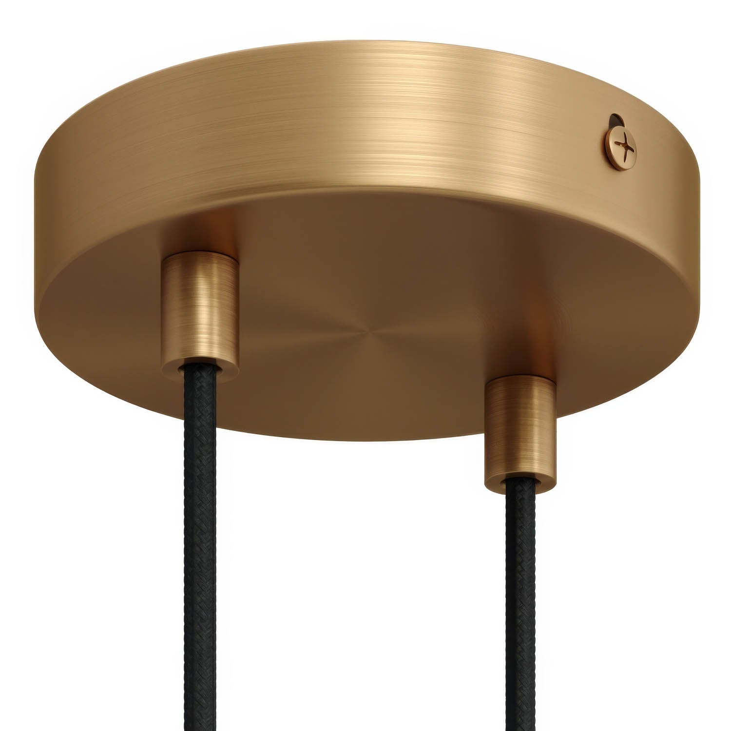 Kit rosone cilindrico in metallo a 2 fori - Bronzo satinato