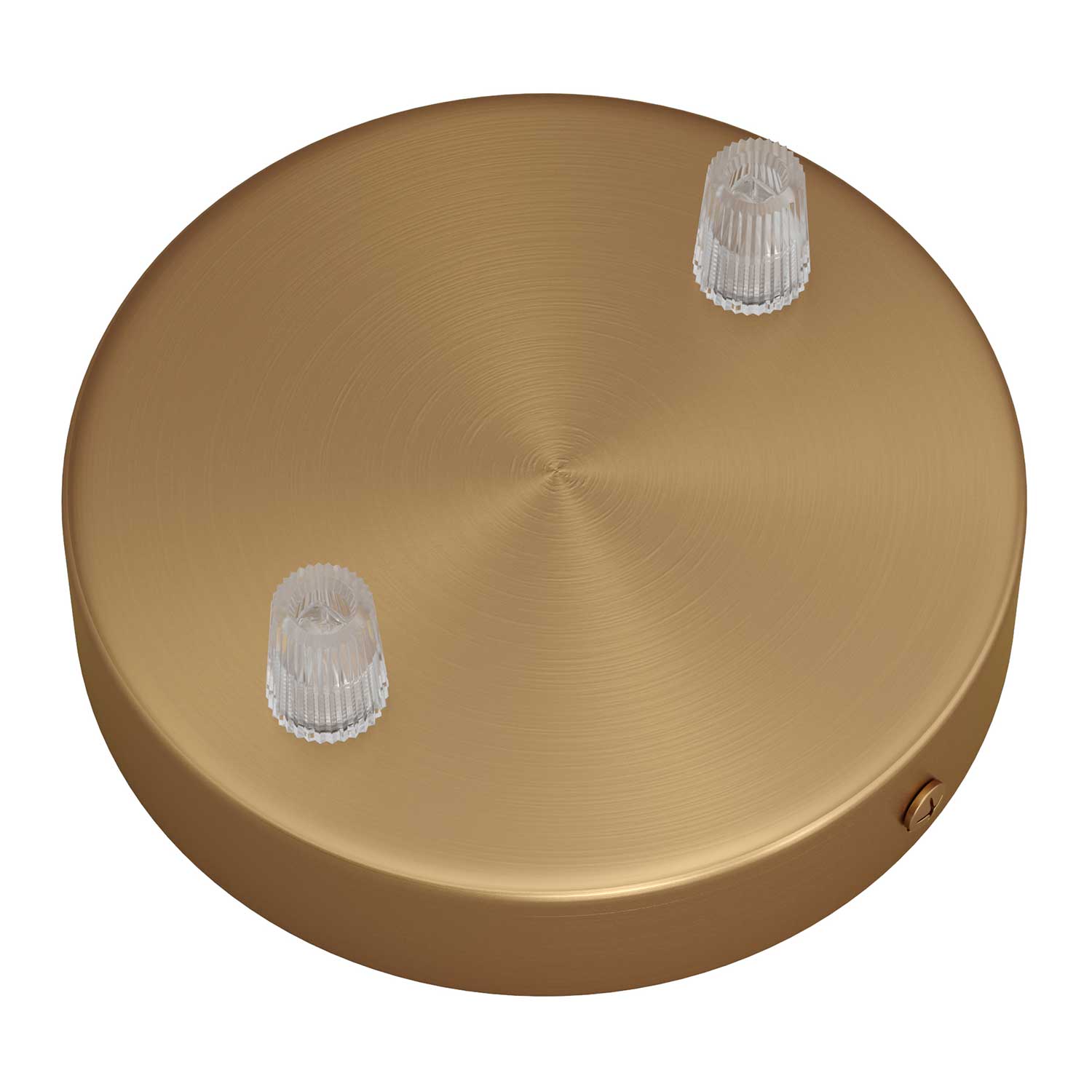 Kit rosone cilindrico in metallo a 2 fori - Bronzo satinato