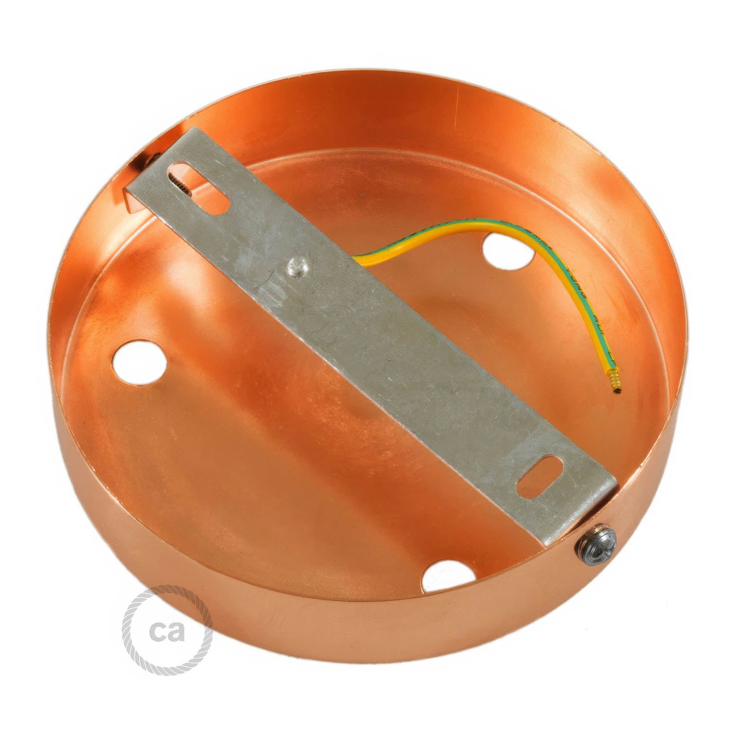 Kit rosone cilindrico in metallo a 3 fori - Rame satinato