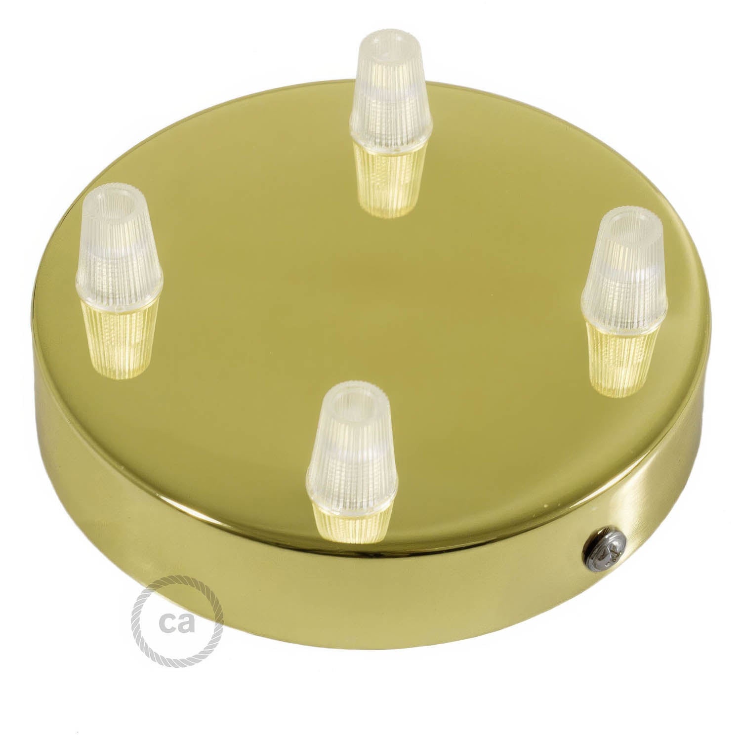 Kit rosone cilindrico in metallo a 4 fori - Ottone