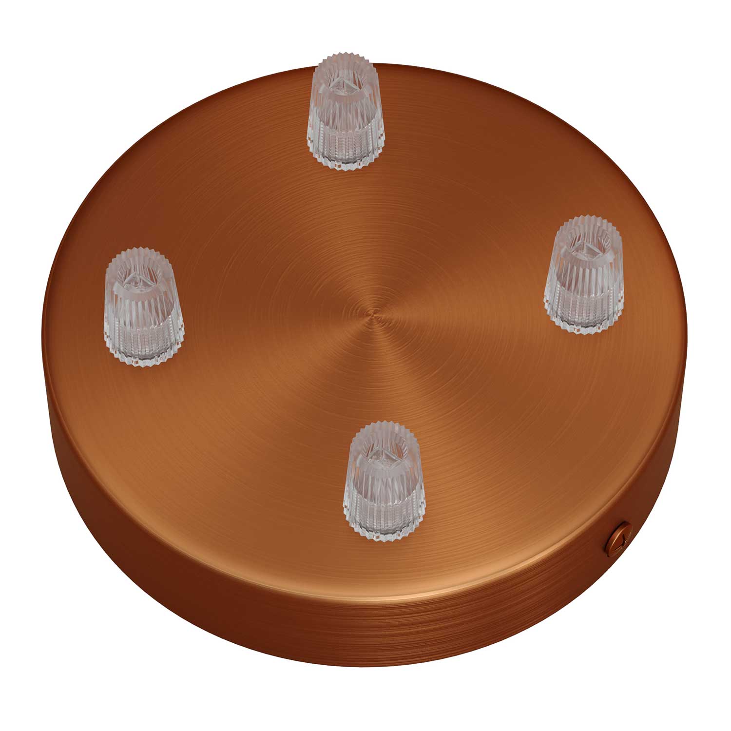 Kit rosone cilindrico in metallo a 4 fori - Rame satinato