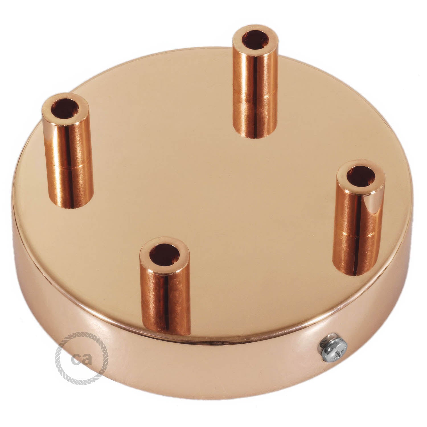 Kit rosone cilindrico in metallo a 4 fori - Rame